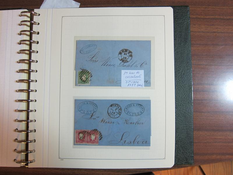 0014 (82).jpg -     Lote:    14      Marcofilia      Lotes Especiais       Descrição:      Portugal.   Colecção montada em dois álbuns com estudo especializado das marcas de duplo círculo e circulares do Porto, com selos de diversas emissões e cartas. Lote a ver.        Lote       Valor Base:     &euro; 1.500,00     Valor Venda:     &euro; 1.500,00     